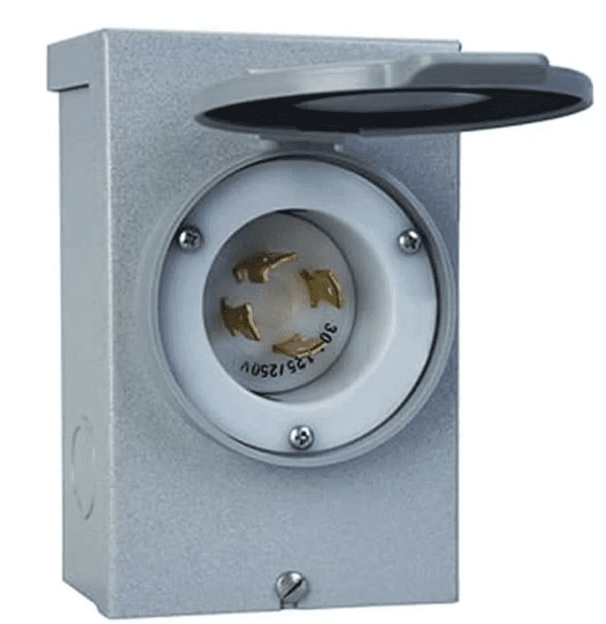 Generator inlet for portable generator
