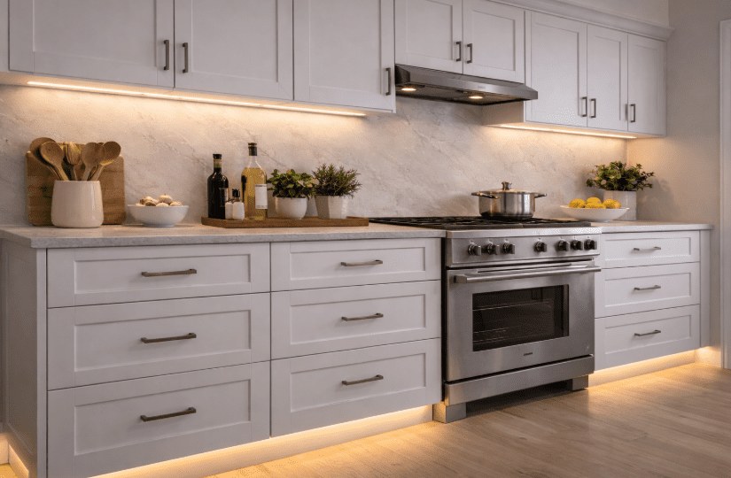 Toe-Kick Lighting with under-cabinet lighting
